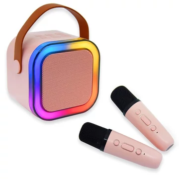 Karaoke szett - Bluetooth hangfal 2 db vezeték nélküli mikrofonnal